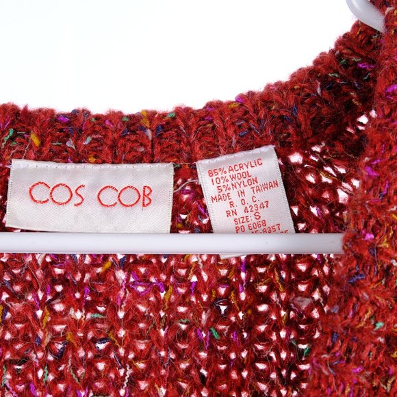 Vintage COS COB Deep V Neck Sweater Small - Picture 4 of 5